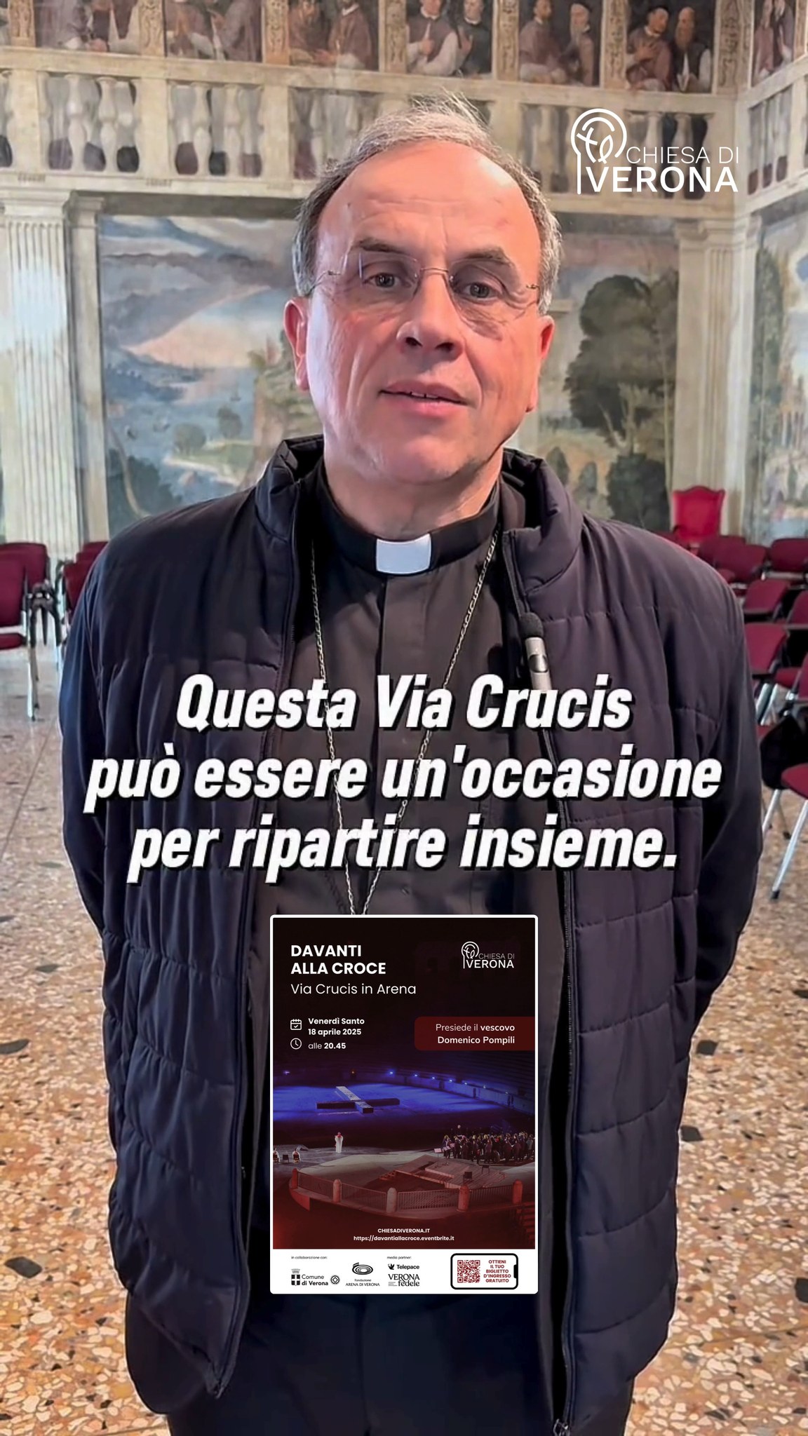 L’invito del Vescovo a partecipare alla Via Crucis in Arena che si terrà venerdì 18 aprile in Arena alle 20.45. Un’occasione per ripartire i…