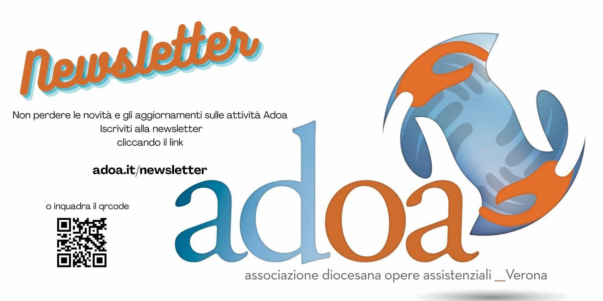 𝗡𝗲𝘄𝘀𝗹𝗲𝘁𝘁𝗲𝗿 𝗔𝗱𝗼𝗮
Restare aggiornati sulla nostra rete e sulle iniziative che portiamo avanti ogni giorno è facilissimo!
Basta un seco…