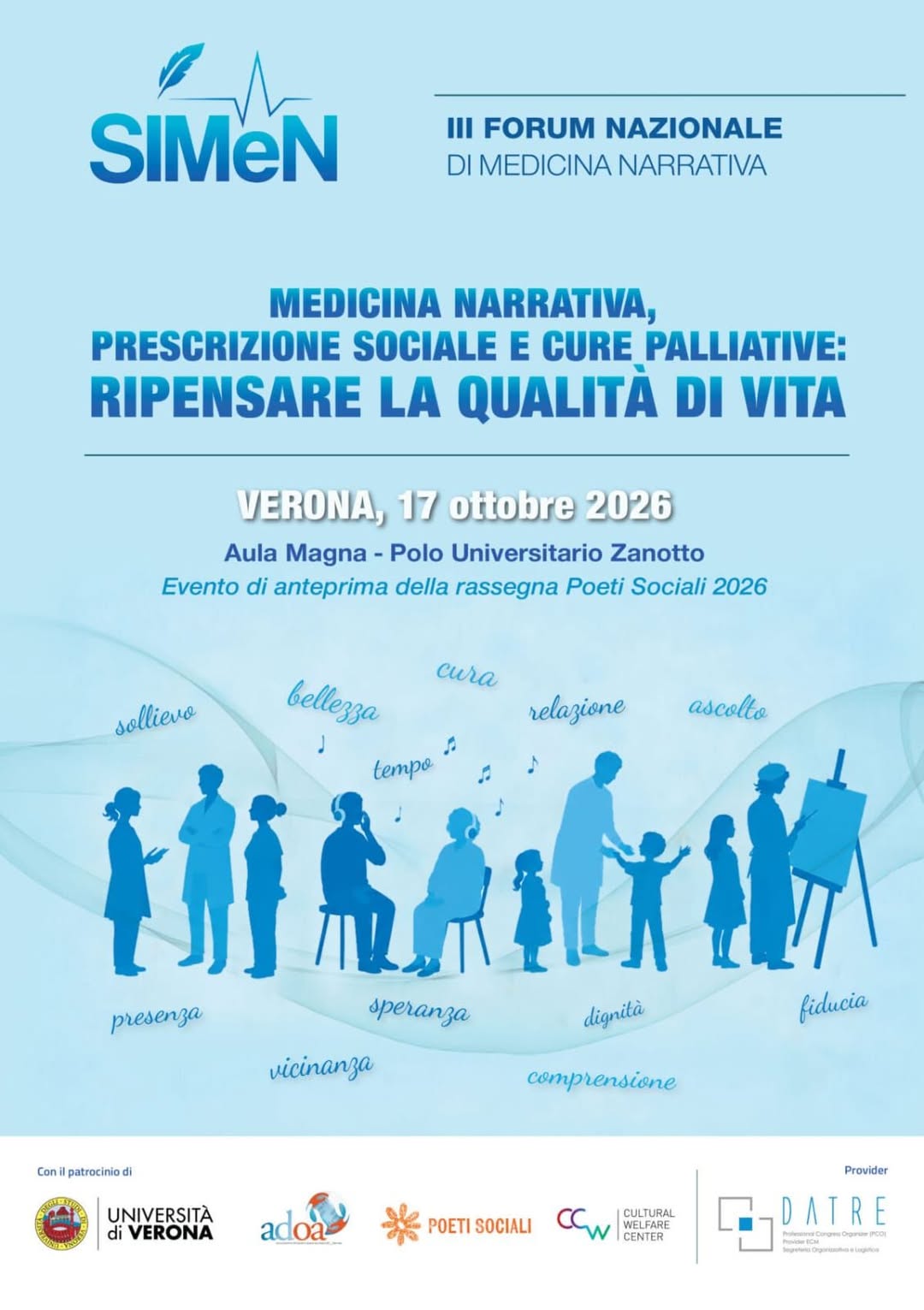 ℙ𝕆𝔼𝕋𝕀 𝕊𝕆ℂ𝕀𝔸𝕃𝕀 𝟚𝟘𝟚𝟞
Ultimo giorno utile per le iscrizioni:
Medicina Narrativa, Prescrizione Sociale e Cure Palliative: ripensare la qual…